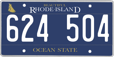 RI license plate 624504