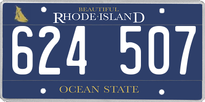 RI license plate 624507