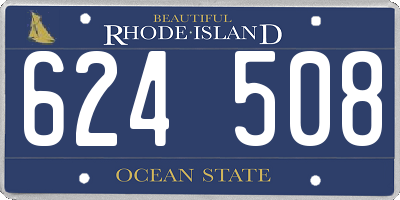 RI license plate 624508