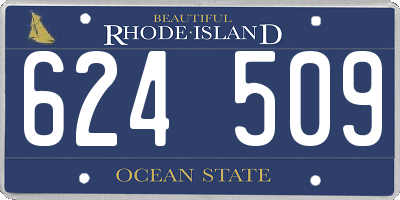 RI license plate 624509