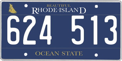 RI license plate 624513