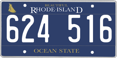 RI license plate 624516