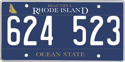 RI license plate 624523