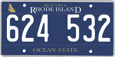 RI license plate 624532