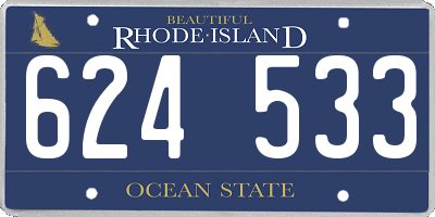 RI license plate 624533