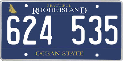 RI license plate 624535