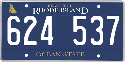 RI license plate 624537