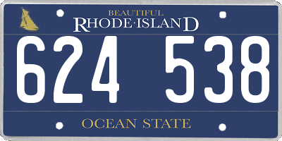 RI license plate 624538