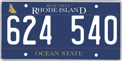 RI license plate 624540