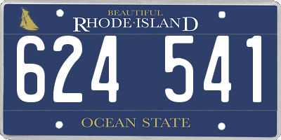 RI license plate 624541