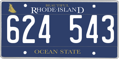 RI license plate 624543