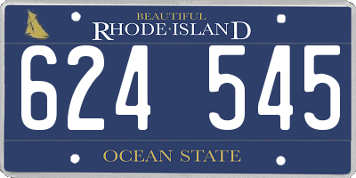 RI license plate 624545