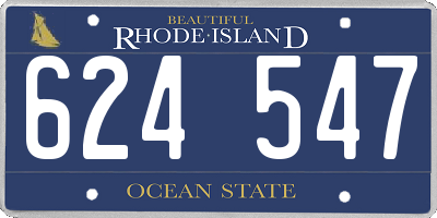 RI license plate 624547