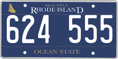 RI license plate 624555