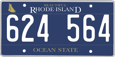 RI license plate 624564
