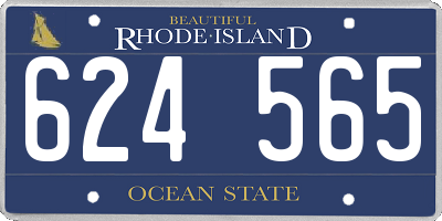 RI license plate 624565