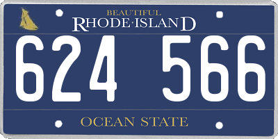 RI license plate 624566