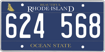 RI license plate 624568
