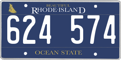 RI license plate 624574