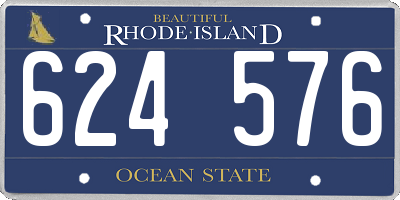 RI license plate 624576