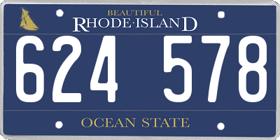 RI license plate 624578