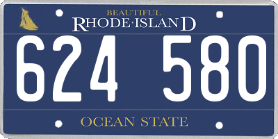 RI license plate 624580
