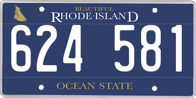 RI license plate 624581