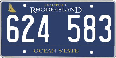 RI license plate 624583