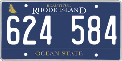 RI license plate 624584