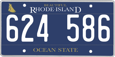 RI license plate 624586