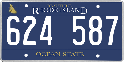 RI license plate 624587
