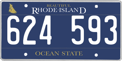 RI license plate 624593
