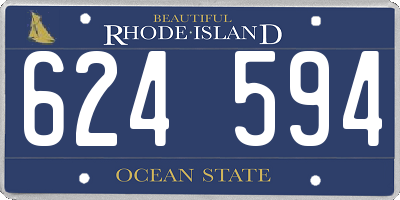 RI license plate 624594