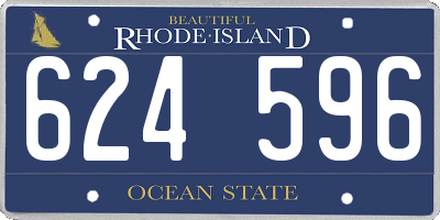 RI license plate 624596