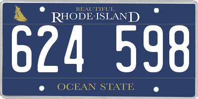 RI license plate 624598