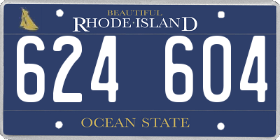 RI license plate 624604