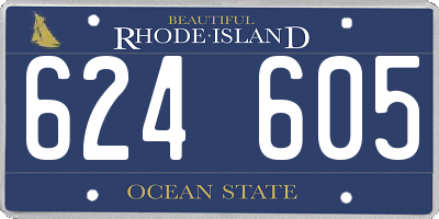 RI license plate 624605