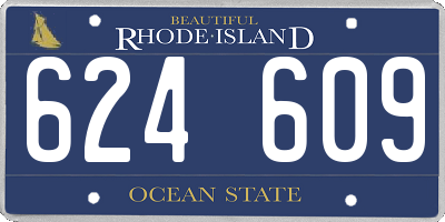 RI license plate 624609