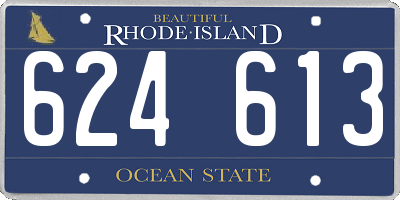 RI license plate 624613