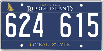 RI license plate 624615