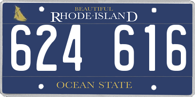 RI license plate 624616