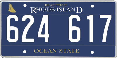 RI license plate 624617