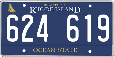 RI license plate 624619