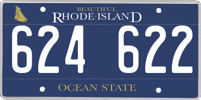 RI license plate 624622