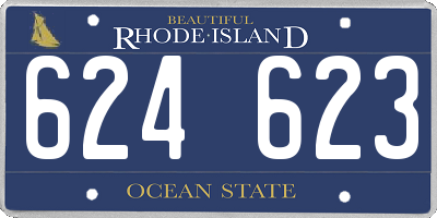 RI license plate 624623