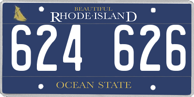 RI license plate 624626