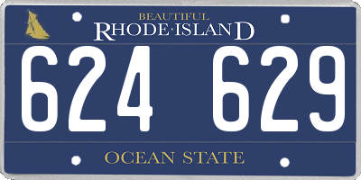 RI license plate 624629