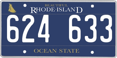 RI license plate 624633