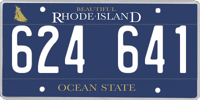 RI license plate 624641
