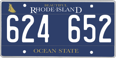 RI license plate 624652